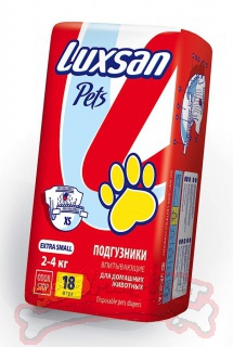 Подгузники LUXSAN Premium для животных Xsmall 2-4 кг