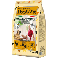 Сухой корм для взрослых собак Dog&Dog Expert Premium Fit-Maintenance для контроля веса, с курицей 3 кг