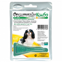 Капли Фронтлайн Комбо для собак 2-10 кг (S) для защиты от клещей, блох 1 пипетка