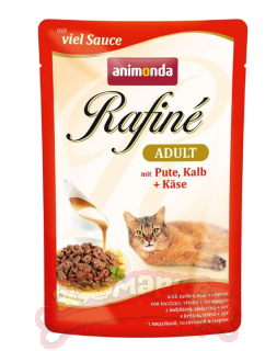 Пауч ANIMONDA Rafin Soup Adult для взрослых кошек с индейкой телятиной и сыром
