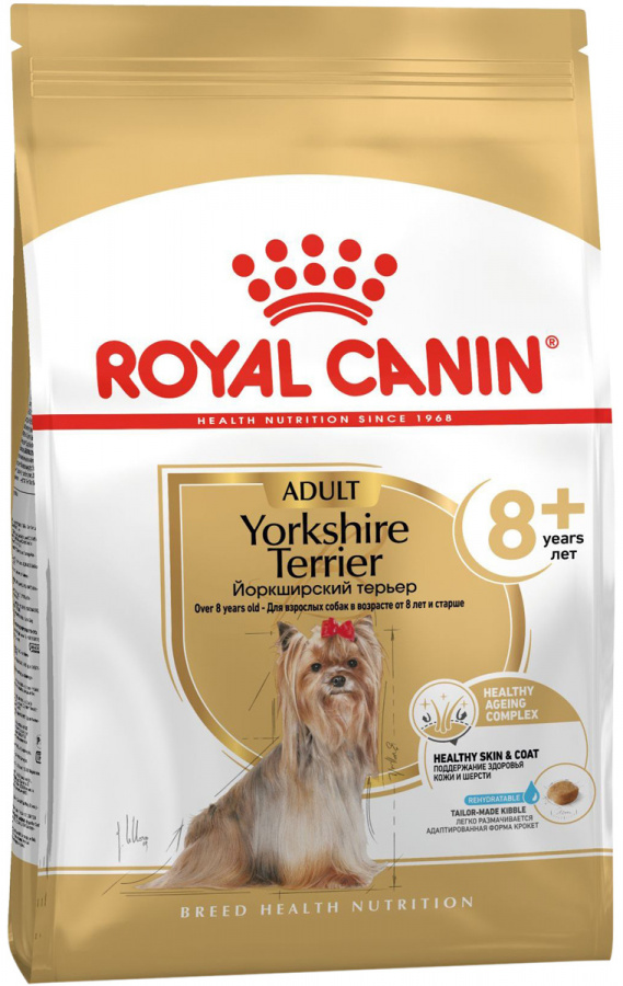 Корм сухой Royal Canin Yorkshire Terrier 8+ для стареющих собак породы Йоркширский Терьер 1,5 кг
