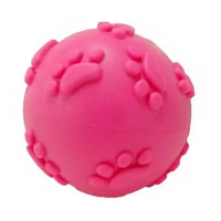 Игрушка для собак HOMEPET Мяч с рисунком лапки с пищалкой, 6 см