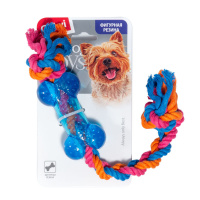 Игрушка для собак GIGWI косточка на веревке, 26 см