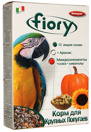 Корм Fiory Pappagalli для крупных попугаев, 700 гр.