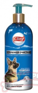 Экопром Cliny K309 Шампунь кондиционер для собак и кошек "Глубокая очистка" 300м