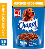 Влажный корм Chappi для взрослых собак, мясное изобилие, 85 г