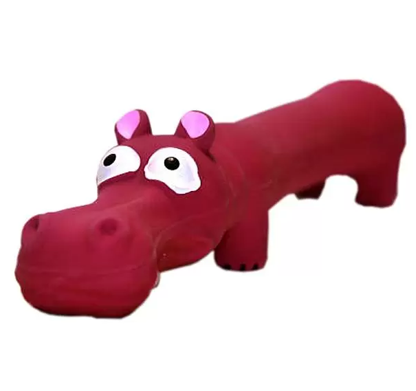 Игрушка для собак HOMEPET Долговязый бегемот с пищалкой 29 см