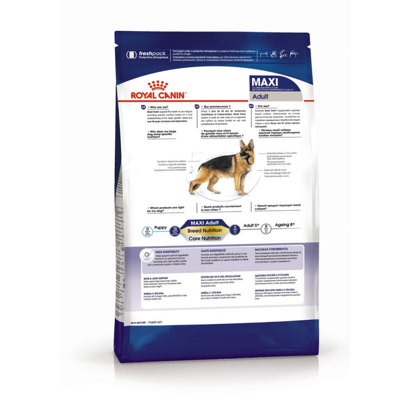 Корм сухой Royal Canin Maxi Adult для взрослых собак крупных пород, 3кг