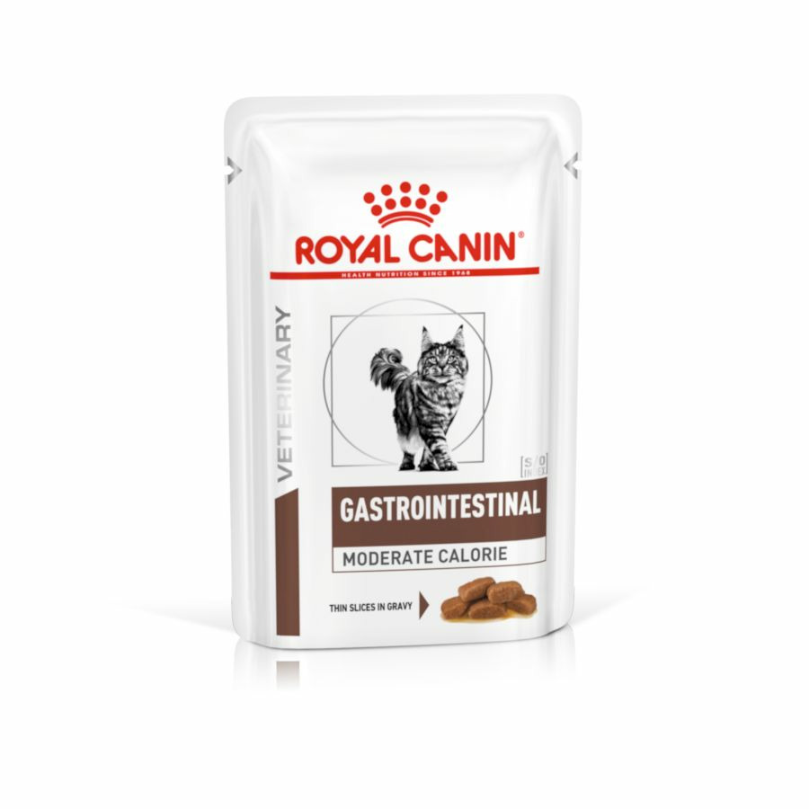 Влажный корм Royal Canin Gastrointestinal Moderate Calorie для взрослых кошек при панкреатите и нарушении пищеварения, 85 г