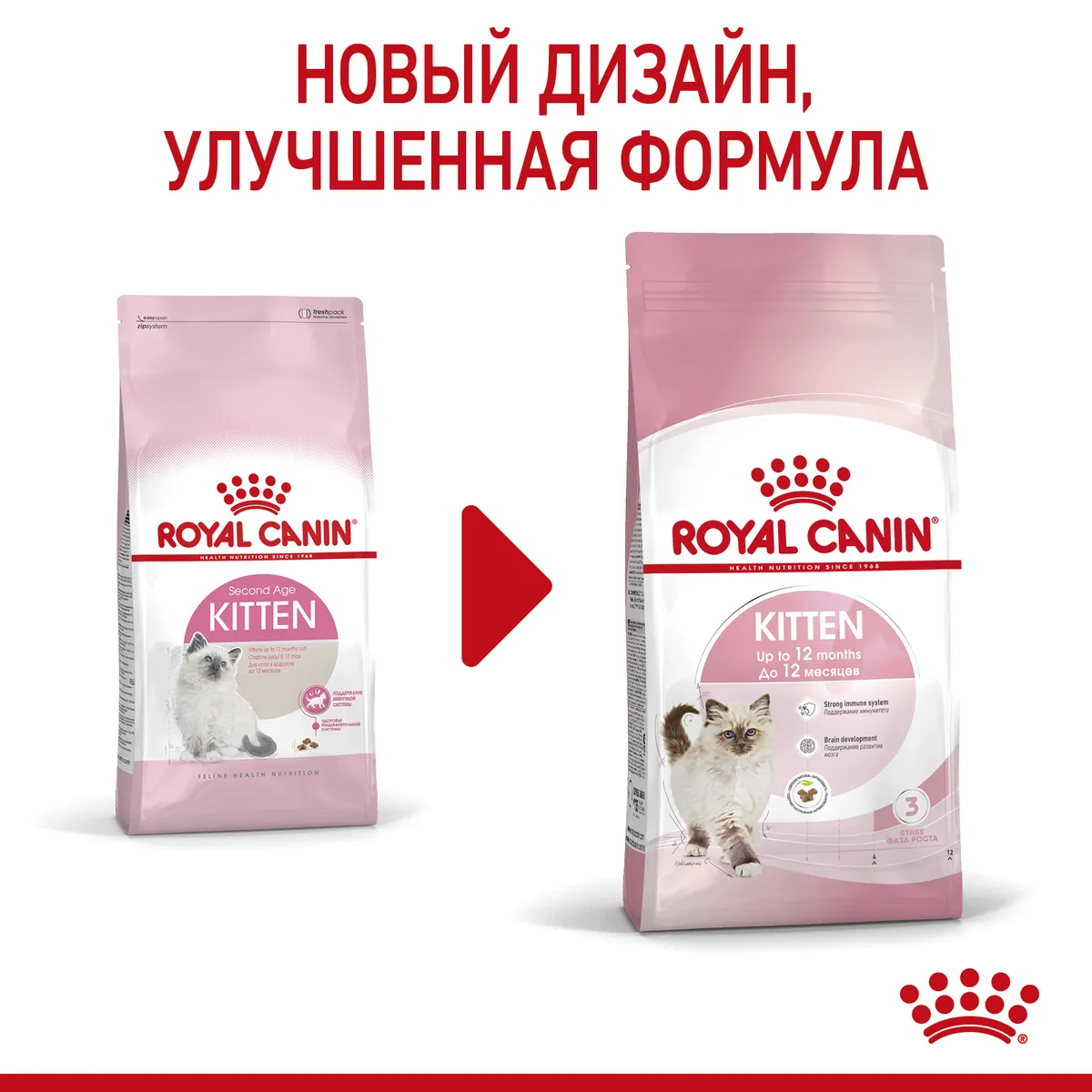 Корм сухой Royal Canin Kitten для котят до 12 месяцев, 4 кг