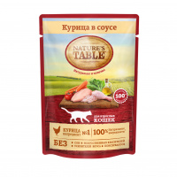 Влажный корм Nature's Table для взрослых кошек, с курицей в соусе, 85 г