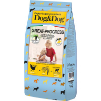 Сухой корм для щенков Dog&Dog Expert Premium Great-Progress с курицей 14 кг
