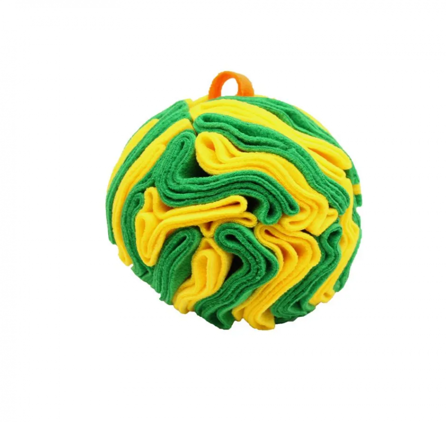 Игрушка для собак GoSi Нюхательный Мяч ЛИНИЯ  Желто-зеленый 15см