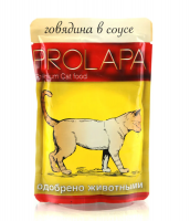 Влажный корм для кошек Prolapa Premium с говядиной в соусе 100 г