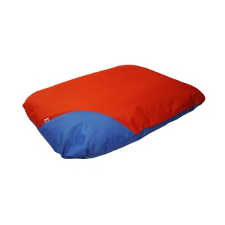 Матрац "Аквастоп" двухцветный со съемным чехлом, пухлый №3, 100х80см красно-синий