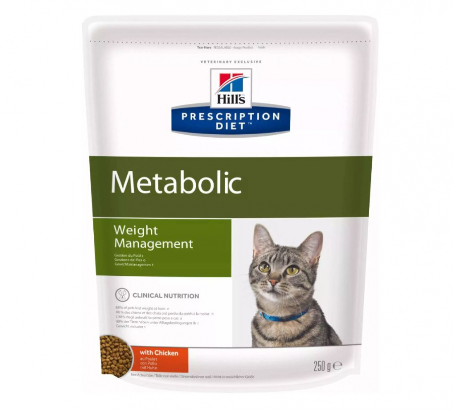 Корм сухой для кошек Hill's Metabolic для коррекции веса, с курицей 250 г