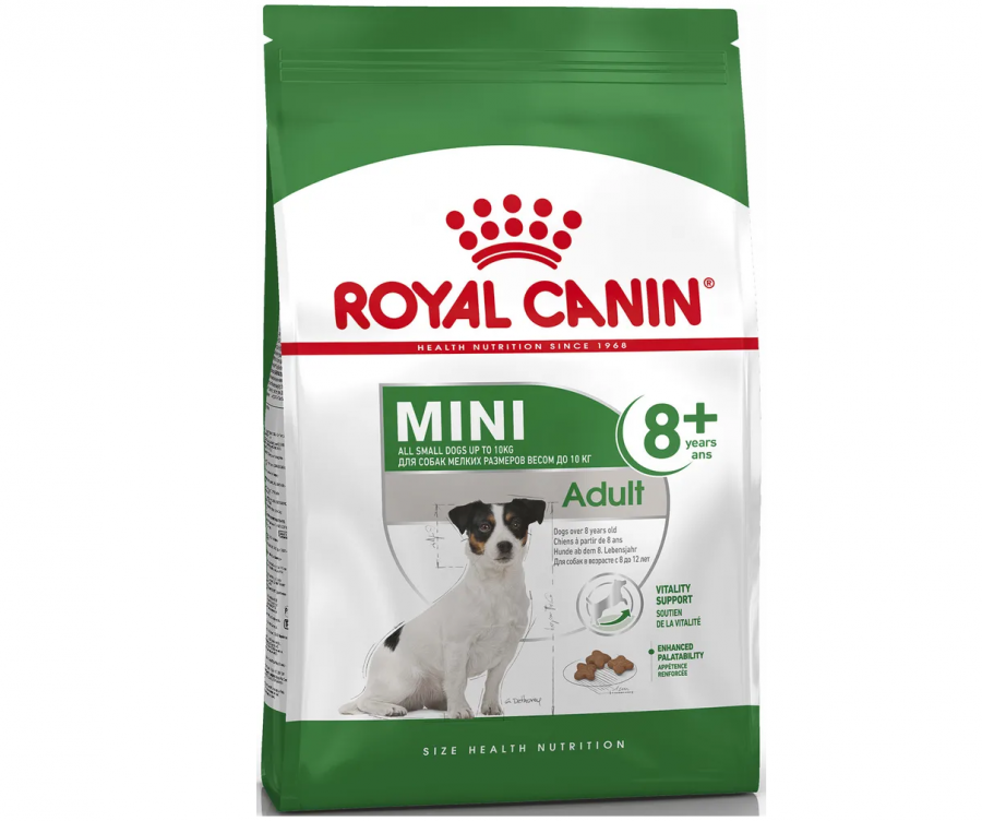 Сухой корм для собак мелких пород старше 8 лет Royal Сanin Mini Adult 8+, 4 кг