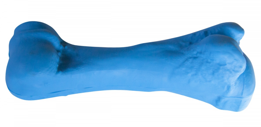 Игрушка для собак "Кость литая средняя" синяя 15.8 см