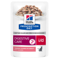 Влажный корм для кошек Hill's Diet i/d при расстройствах пищеварения, с лососем в соусе 85 г