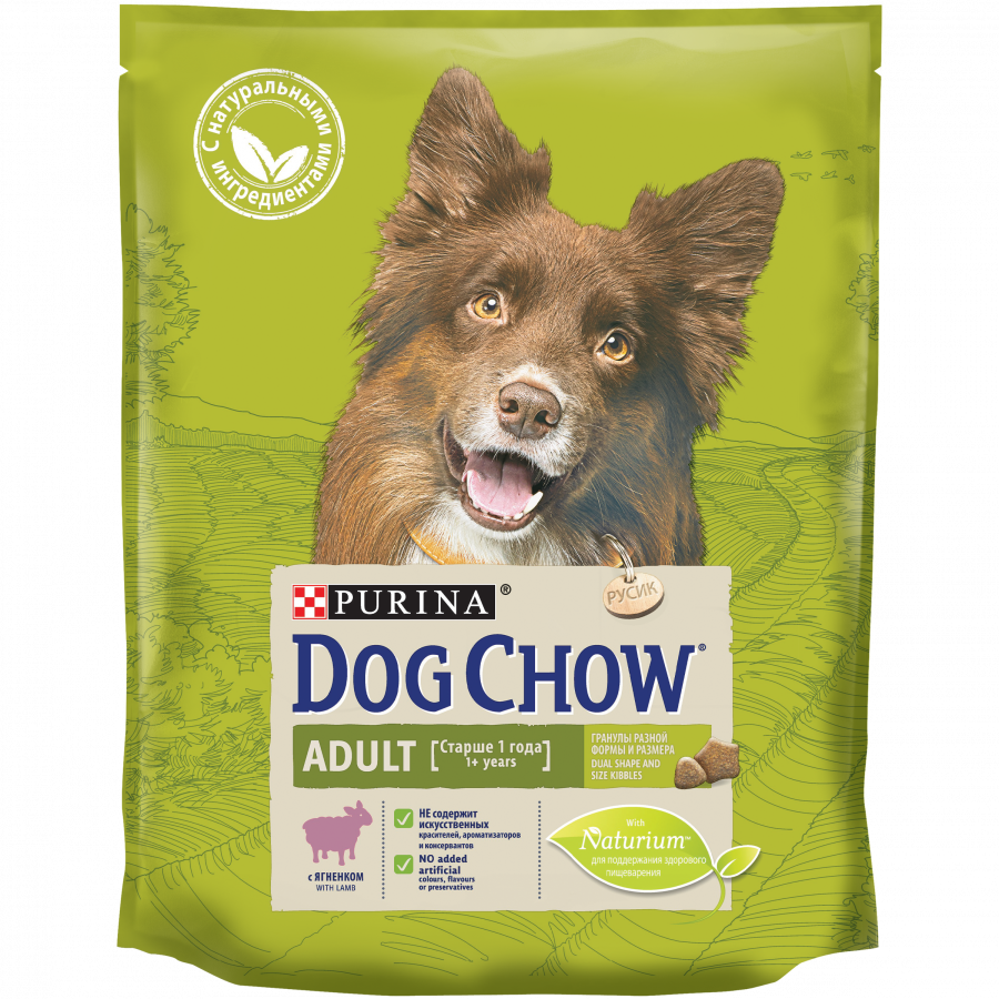 Сухой корм Purina Dog Chow Adult  для взрослых собак, с ягненком, 800 г