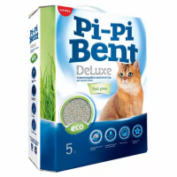 Комкующийся наполнитель для кошек Pi-Pi Bent DeLuxe Fresh grass бентонитовый, 12 л