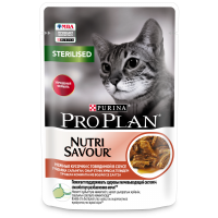 Влажный корм Purina Pro Plan  Sterilised Adult для взрослых стерилизованных кошек, с говядиной, 85 г
