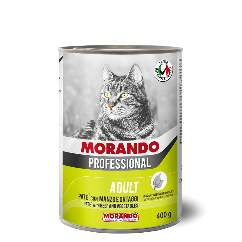 Консервы для кошек Morando Professional Adult паштет с говядиной и овощами 400 г