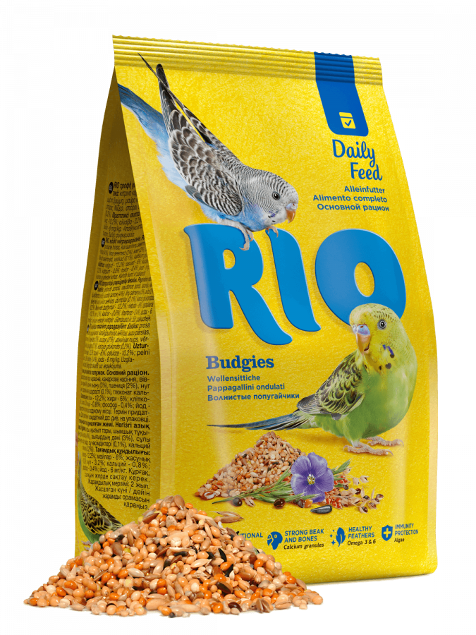 Корм для волнистых попугаев RIO основной рацион, 500 г