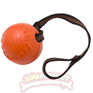 Игрушка КАСКАД Мяч с лентой средний Doglike оранжевый 1*10