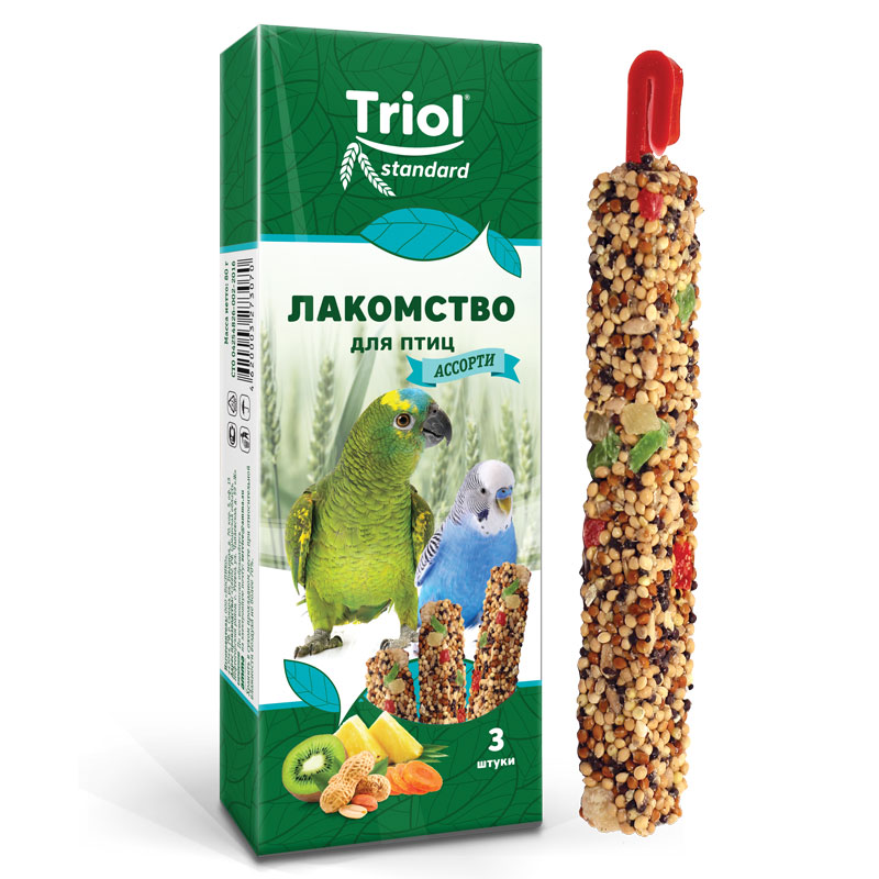 Лакомство для птиц Тriol Standard Ассорти с фруктами, овощами и орехами  75г
