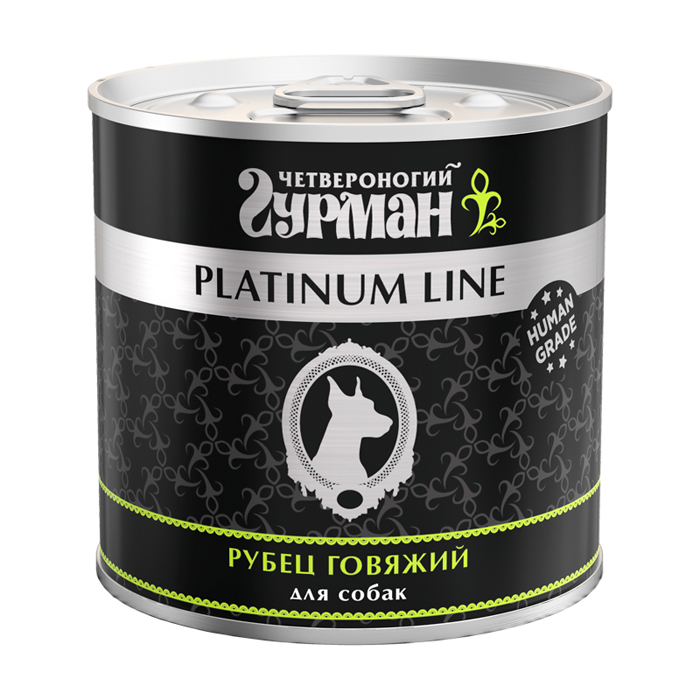 Влажный корм для собак Четвероногий Гурман Platinum Line, рубец говяжий, 240г