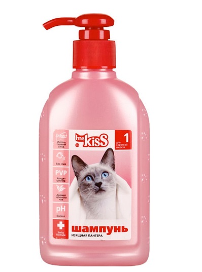  Шампунь Ms.Kiss "Изящная пантера" для короткошерстных кошек, 200 мл