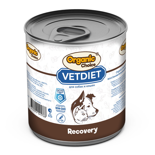 Консервы для собак и кошек Organic Сhoice VETDIET Recovery восстановительная диета 340 г