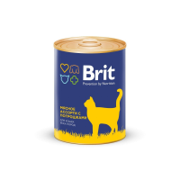 Влажный корм для взрослых кошек Brit Premium с потрошками,  340 г