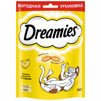Лакомство Dreamies подушечки для кошек, с сыром, 140 г