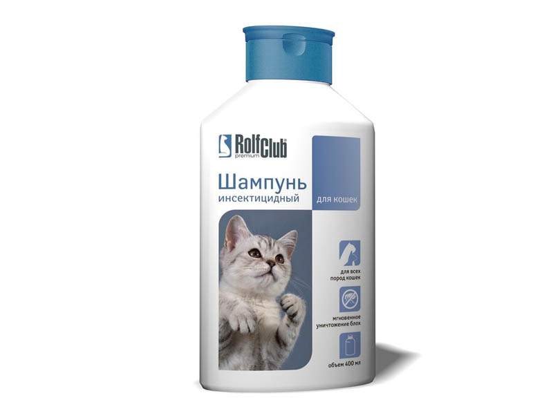 Шампунь для кошек RolfClub инсектоакарицидный от блох, 400 мл