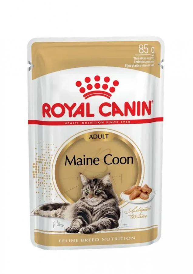 Влажный корм для взрослых кошек Мейн кун ROYAL CANIN Maine Coon кусочки в соусе, 85 г