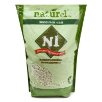 Наполнитель для кошек N1 Naturel Зелёный чай, растительный, комкующийся 4.5л 