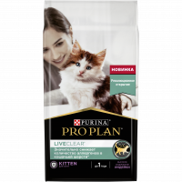 Сухой корм Purina Pro Plan для котят LiveСlear, снижает количество аллергенов в шерсти, с индейкой, 1,4 кг