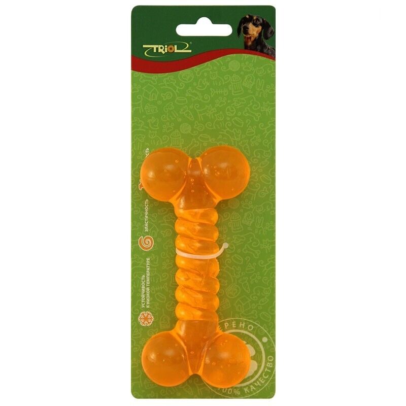 Игрушка для собак Triol Кость плотная из резины, в ассортименте, 14,5 см