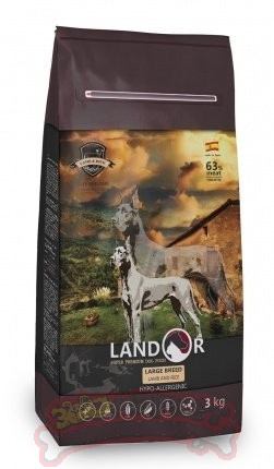 Корм сухой Landor Adult Large Breed Dog для собак крупных пород, с мясом ягненка 15 кг