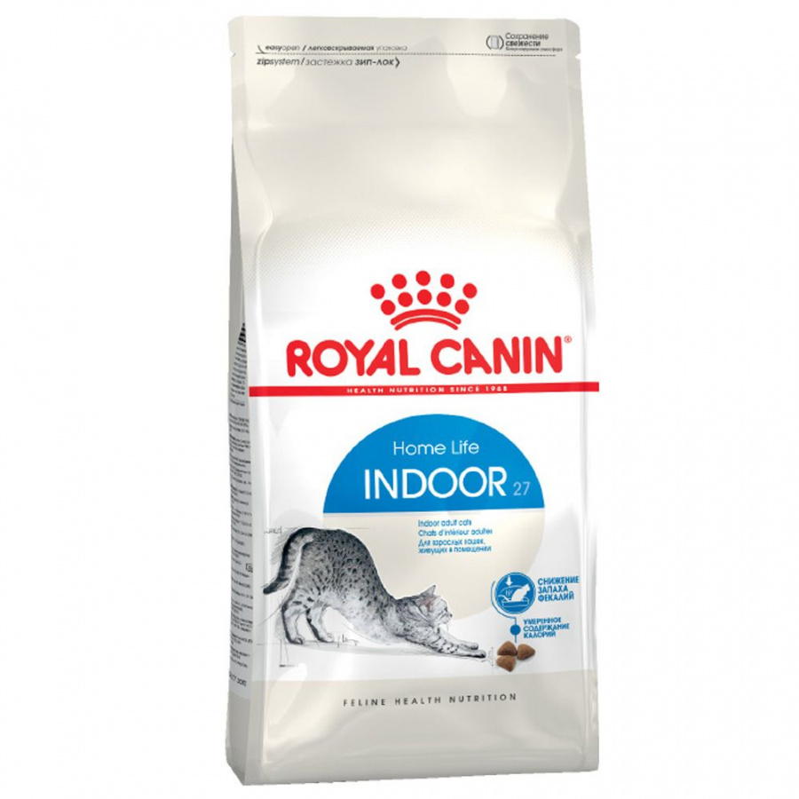 Корм сухой Royal Canin Indoor 27 для взрослых кошек живущих в помещении, 4 кг.