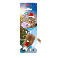 Игрушка для кошек GoSi Новогодний подарок, Мышь из норки, 5см