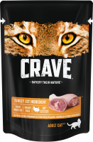 Влажный корм Crave для взрослых кошек, с индейкой, 70 г